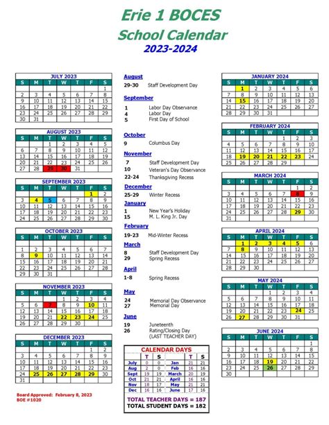 Boces Calendar 2022 23